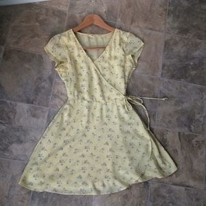 Yellow Hollister Wrap Dress